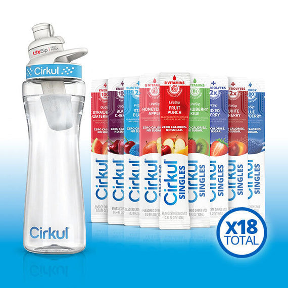 22oz. Plastic Bottle & LifeSip® Fruit Punch U4